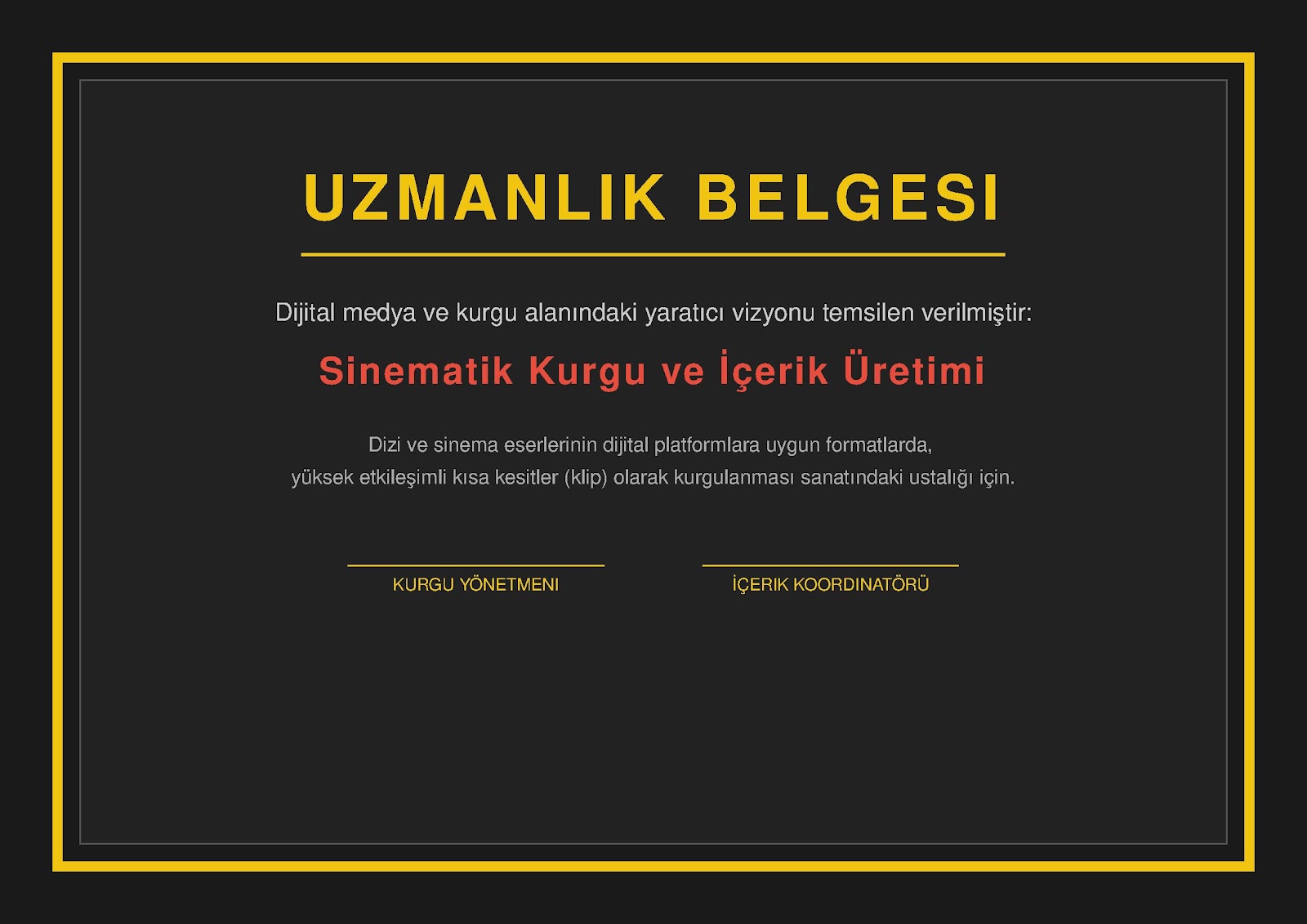 Uzmanlık Belgesi